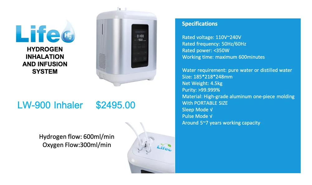 LIFE H2 LW-900 INHALER Specification